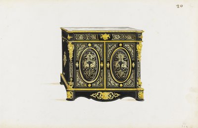 Entwurf für ein Kabinett im Boulle-Stil von Pagny